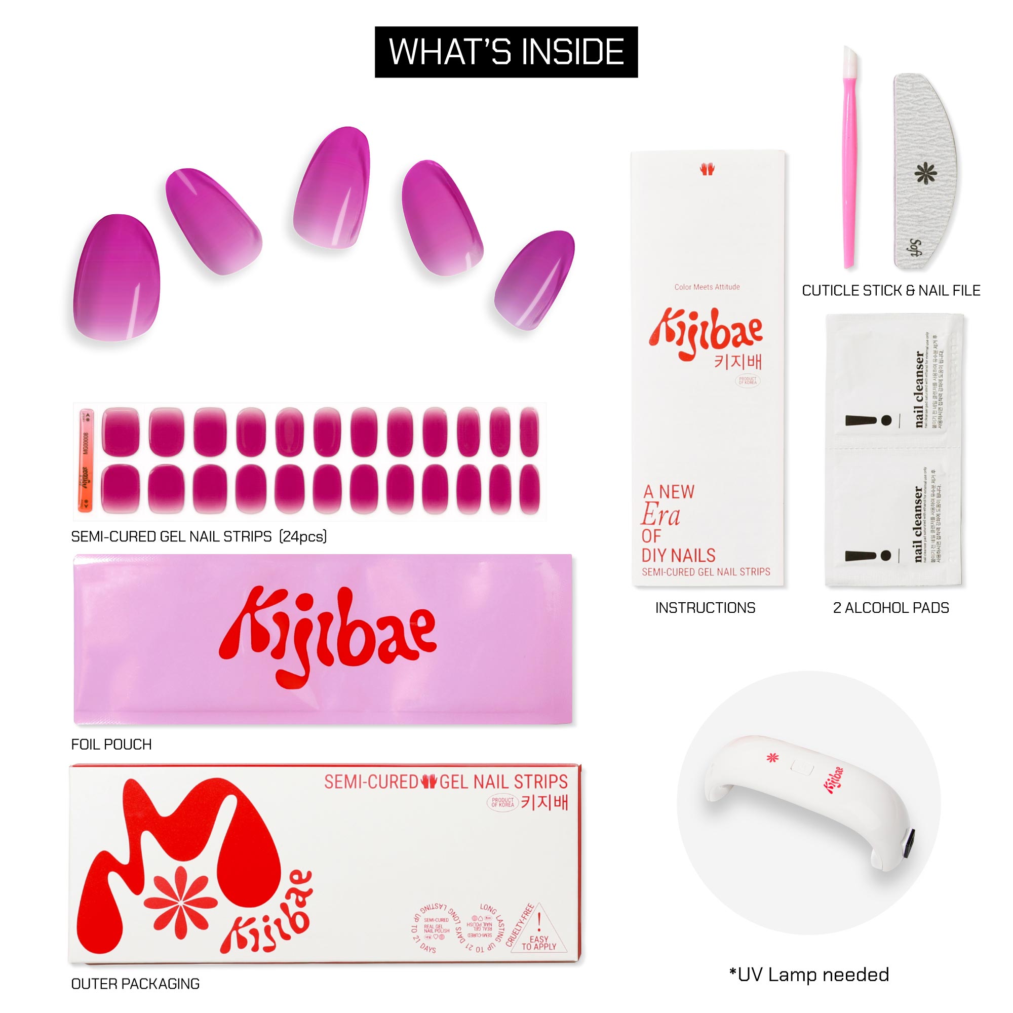 semi-cured gel nail strips] pixie dust – Kijibae